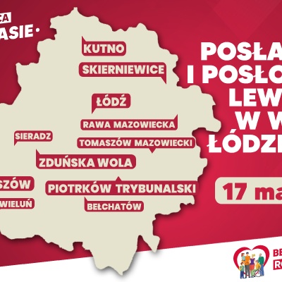 Trasa Lewicy - 17 marca - województwo łódzkie